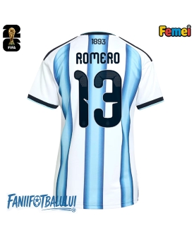 Argentina Cristian Romero #13 Echipament de Fotbal Replică Mondial 2026 Femei Acasa